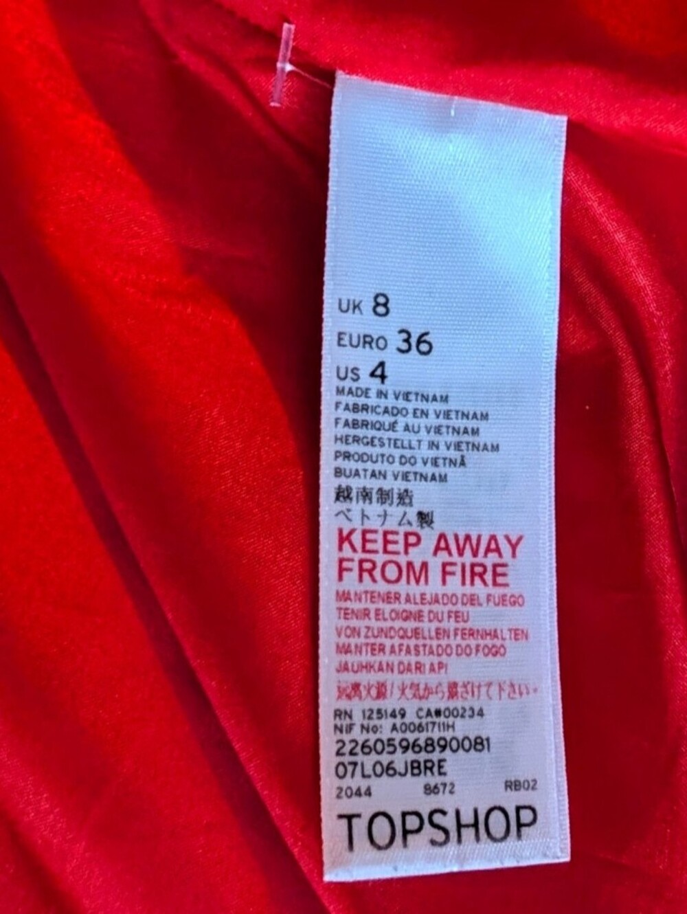 Topshop Red Double-Breasted Pea Coat with Capelet And Belt - Picture 9 of 11